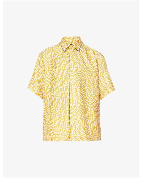 fendi printed shirt with florals men